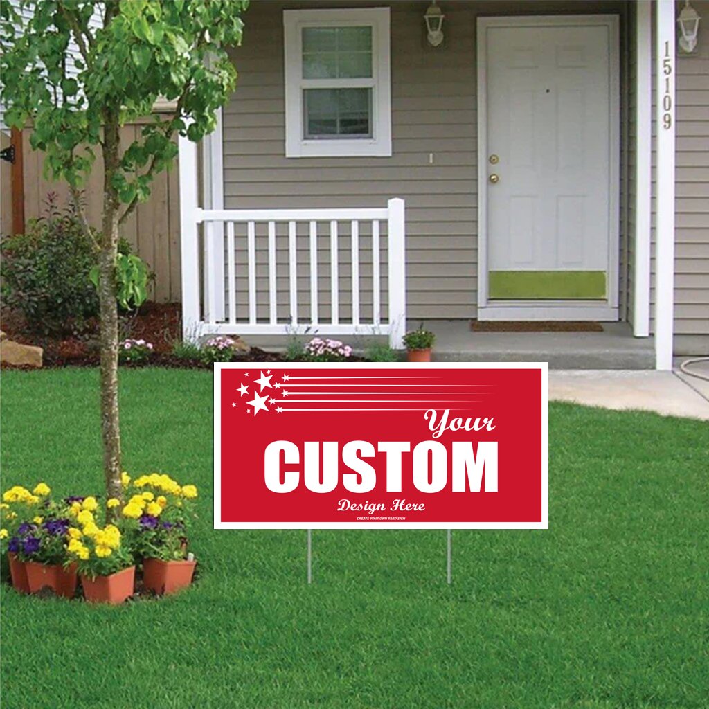 "24 HOUR VIDEO SURVEILLANCE" Outdoor Yard Sign - 8x12 Coroplast Sign With Stake - NEW