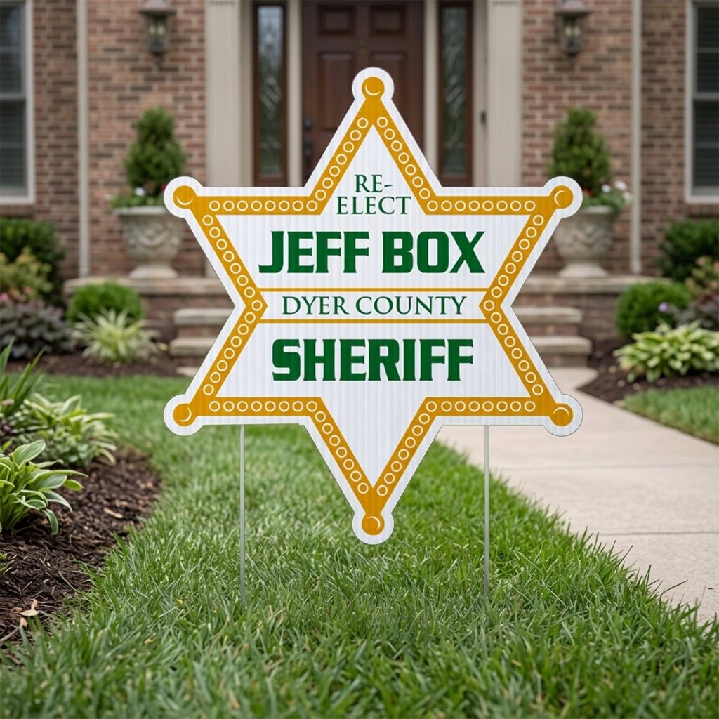 19.75" x 22.5" Sheriff Star Shaped Yard Sign