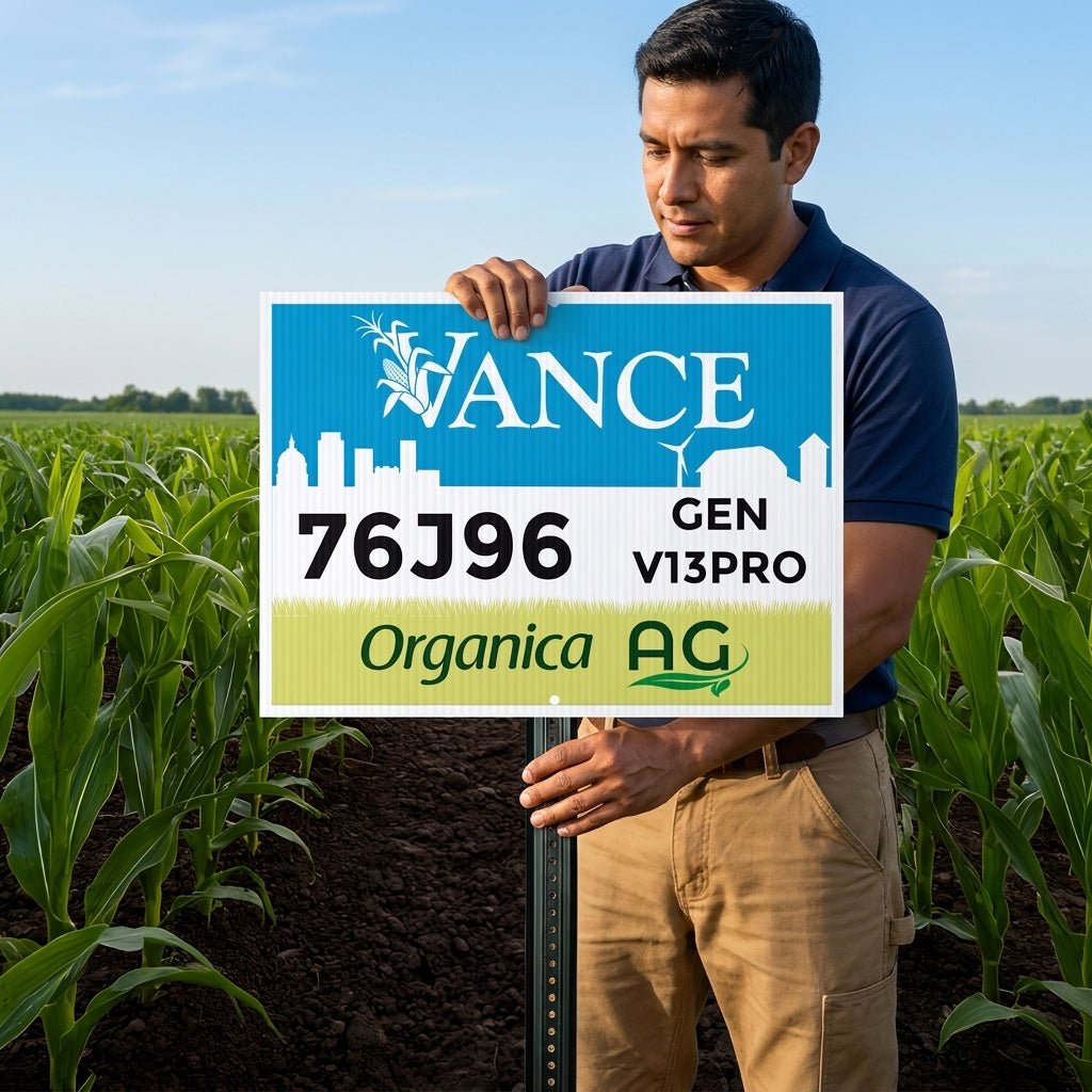 2' x 3' White Field Plot Signs