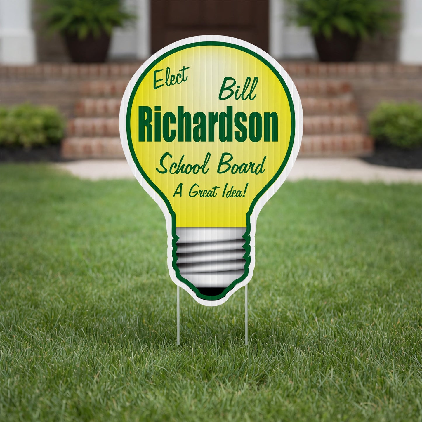 22.6"x33.5" Custom Light Bulb Shaped Yard Sign