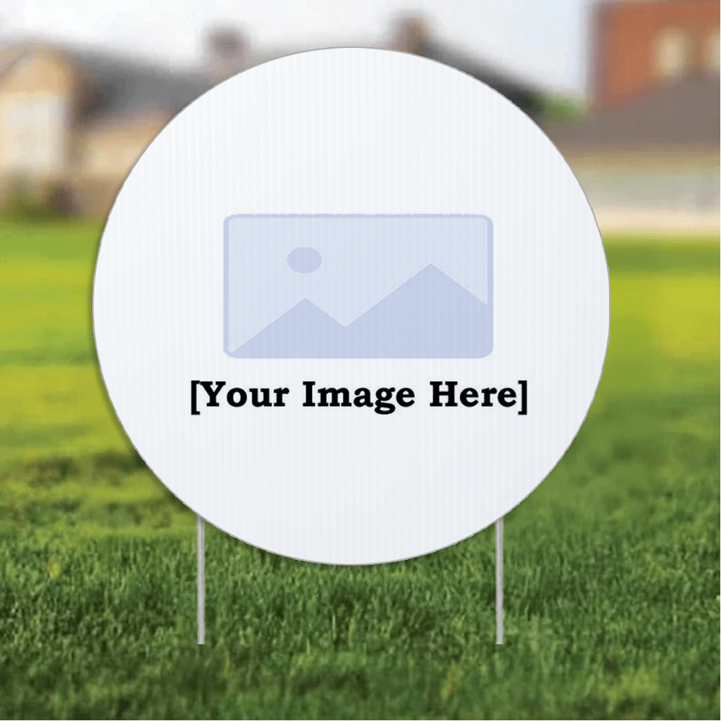 23.5" Sheriff Round Yard Sign, Two - Sided, Includes 24" EZ Stakes