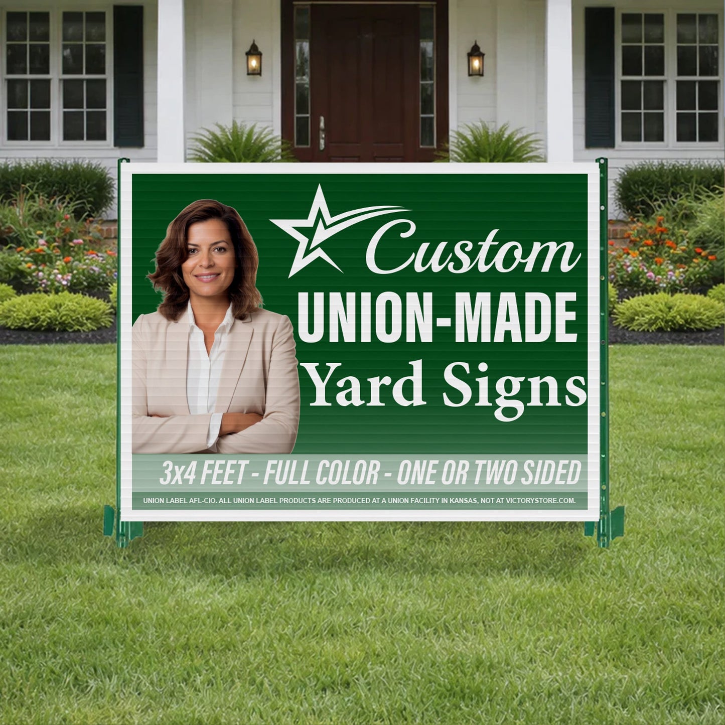 3'x4' Union Label Road Signs, Full - Color