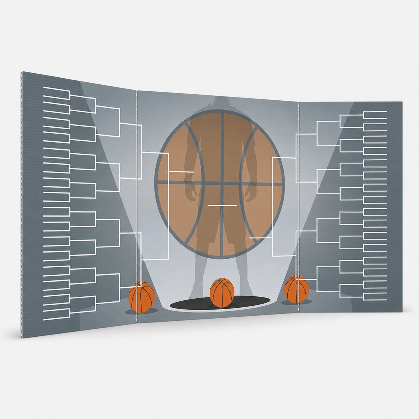 72"x36" Giant Basketball Tournament Bracket Sign
