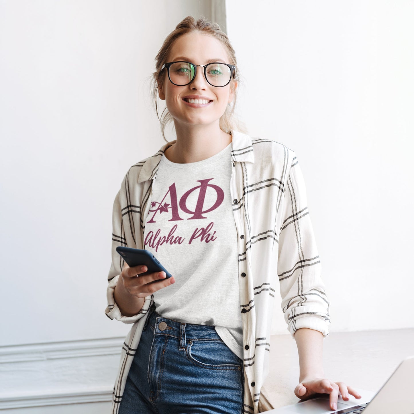 Alpha Phi Greek Letters T - shirt