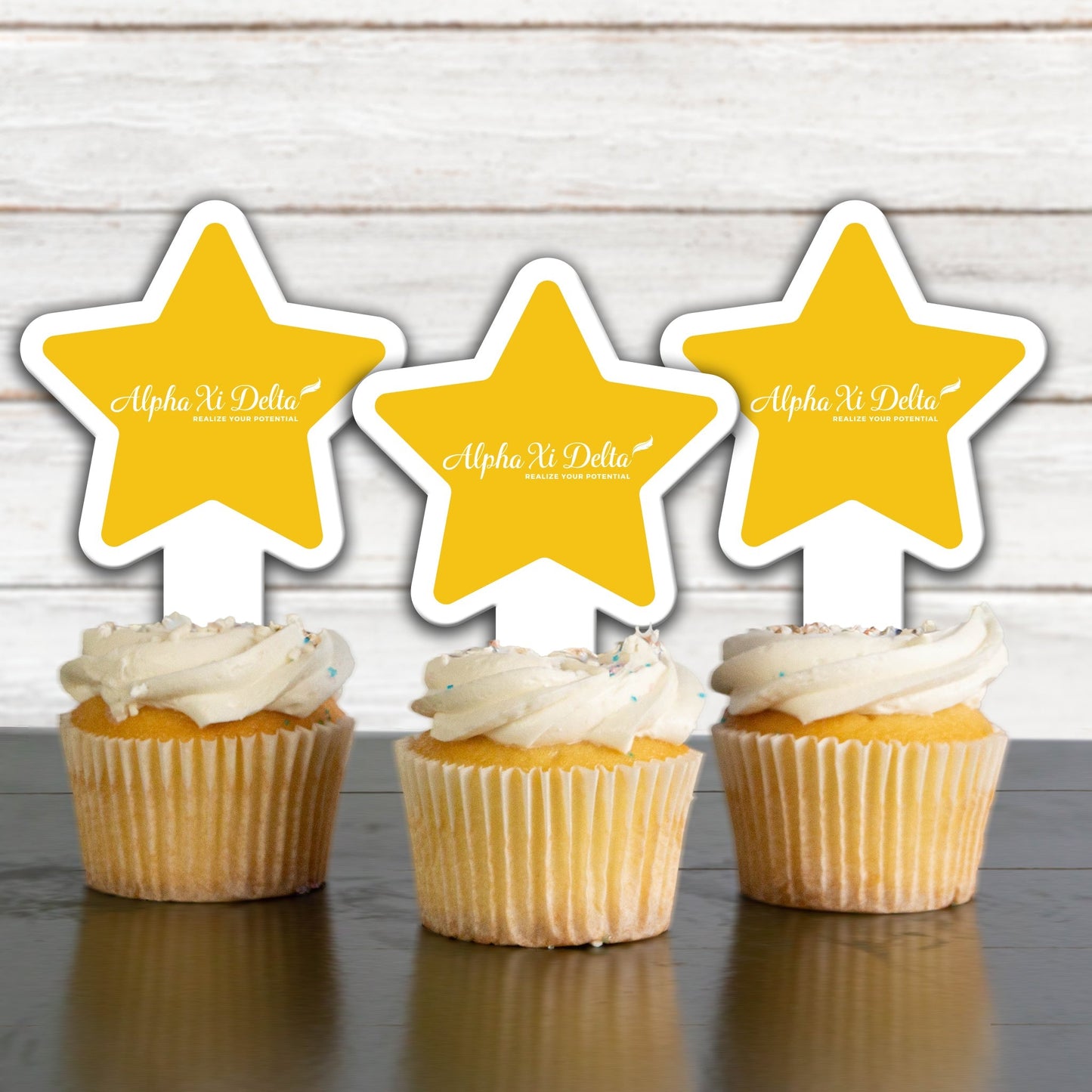 Alpha Xi Delta Cupcake Toppers