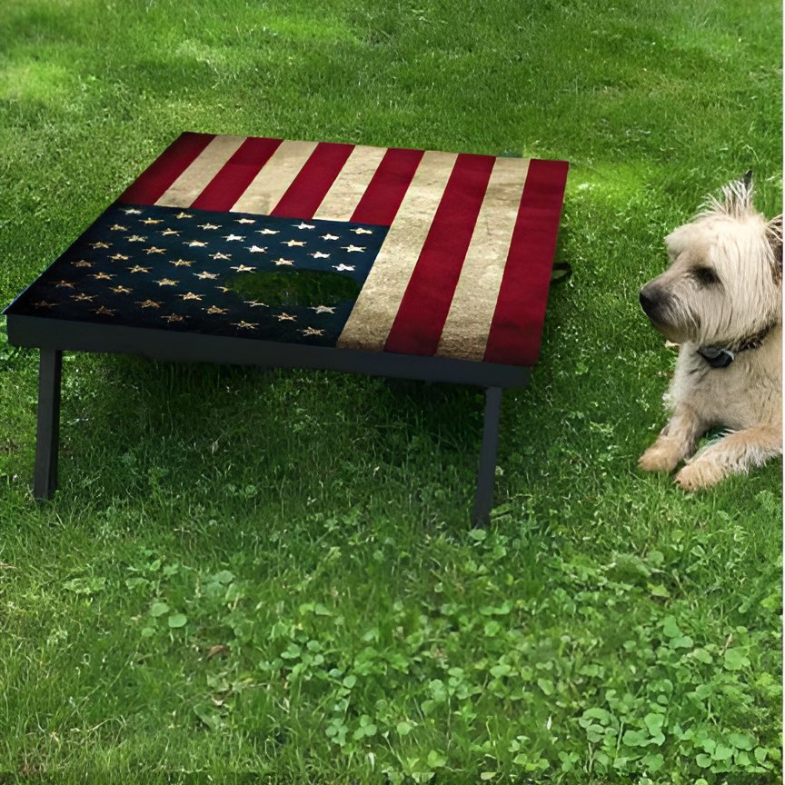 American Flag Cornhole Yard Game
