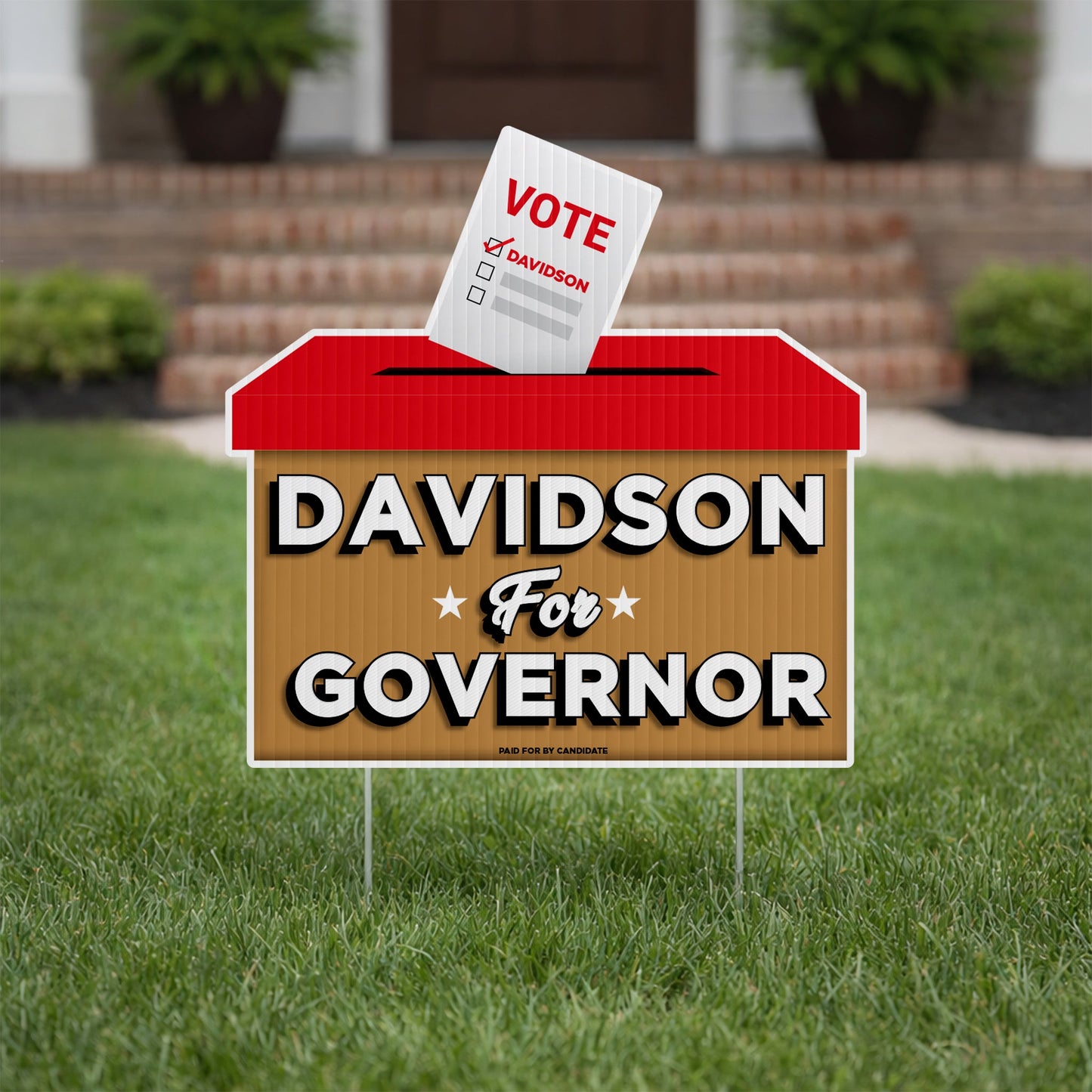 Ballot Box 24" Shaped Political Yard Sign