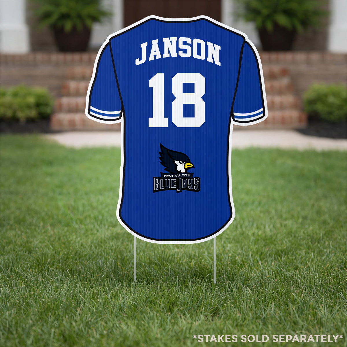 Baseball Jersey Yard Signs - One Sided