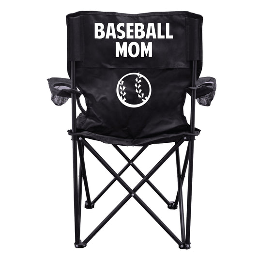 Baseball Mom Black Folding Camping Chair