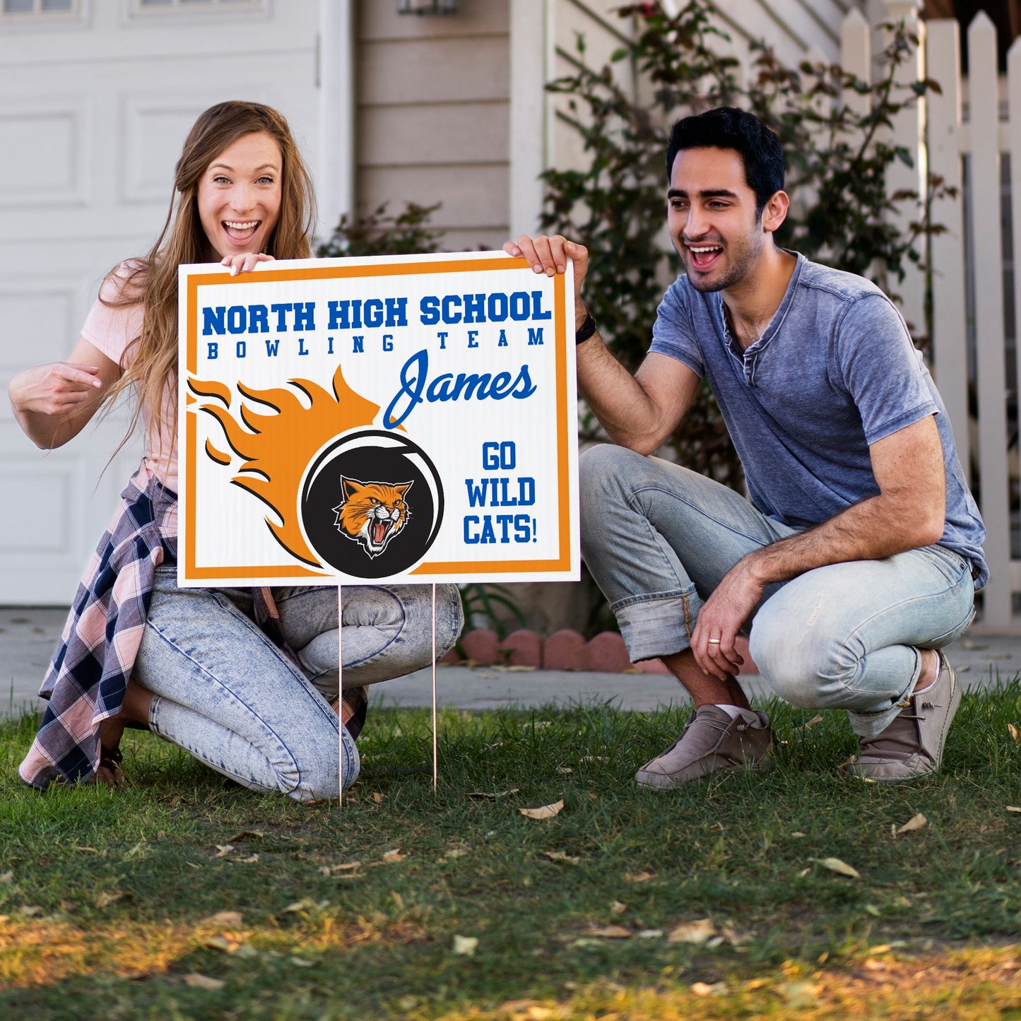 Bowling Team 18"x24" Custom Yard Signs – Durable & Weatherproof!