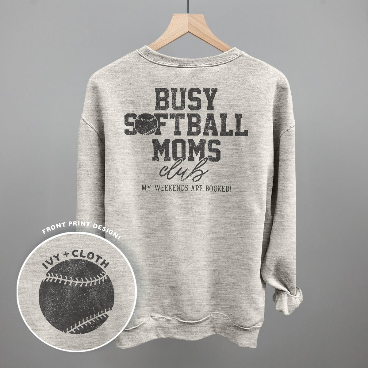 Busy Softball Moms Club (Back Print) T-shirt