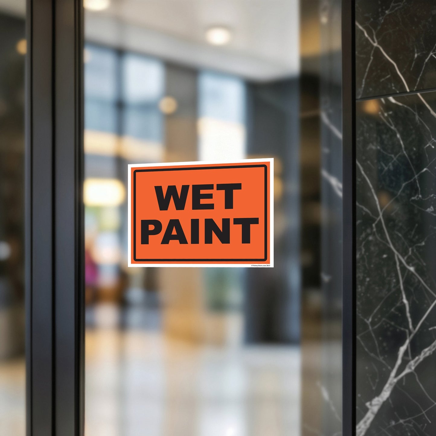 Caution Wet Paint Sign or Sticker – Indoor/Outdoor Safety Warning