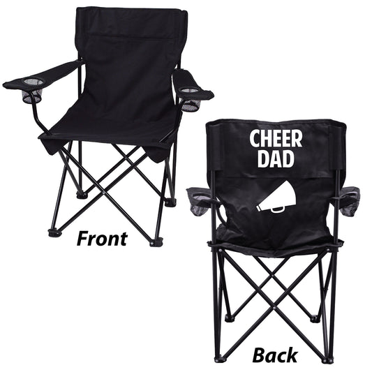 Cheer Dad Black Folding Camping Chair