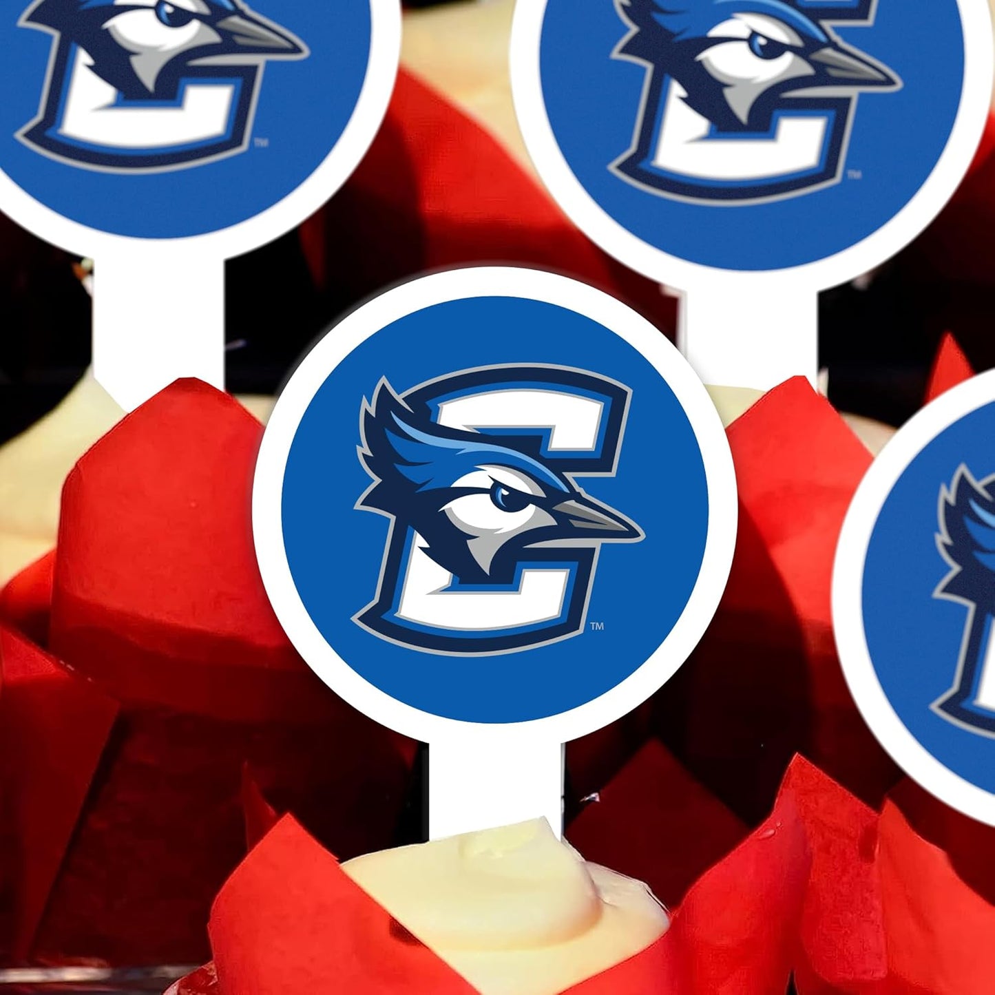 Creighton University Cupcake Toppers Officially Licensed - Solid Plastic