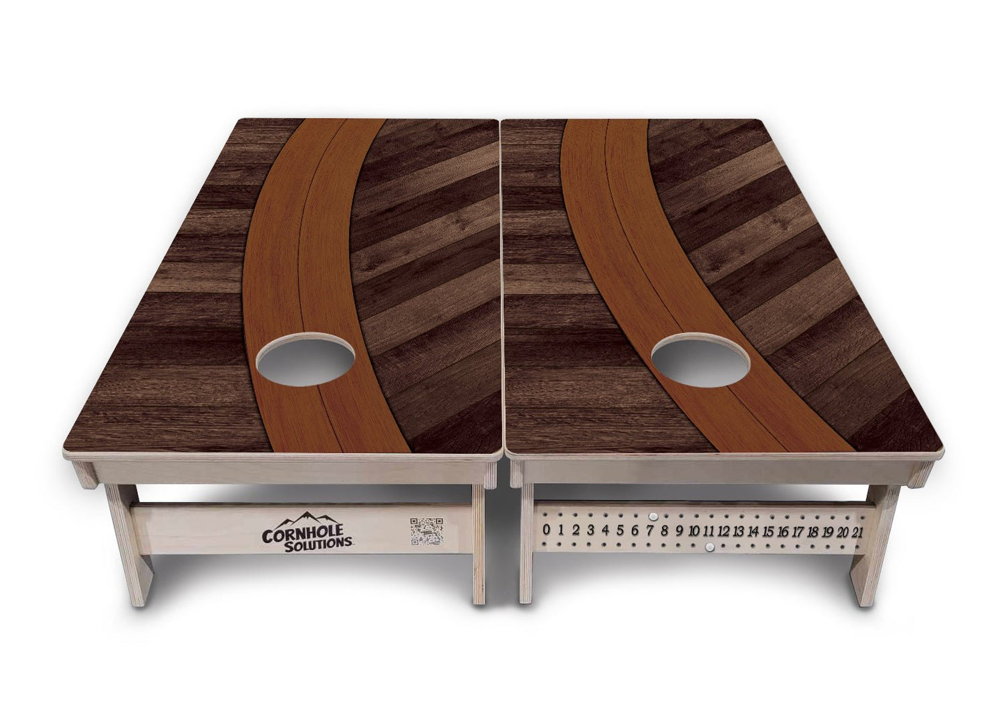 Curved Herringbone Cornhole Boards - Professional Tournament Series