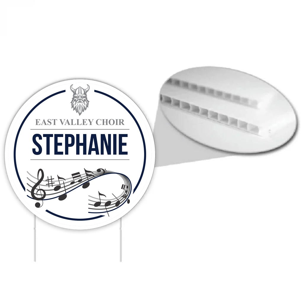 Custom 22" Round Choir Yard Sign