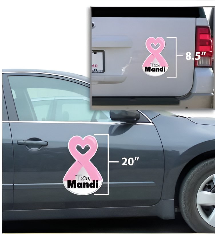 Custom Awareness Ribbon Car Magnet