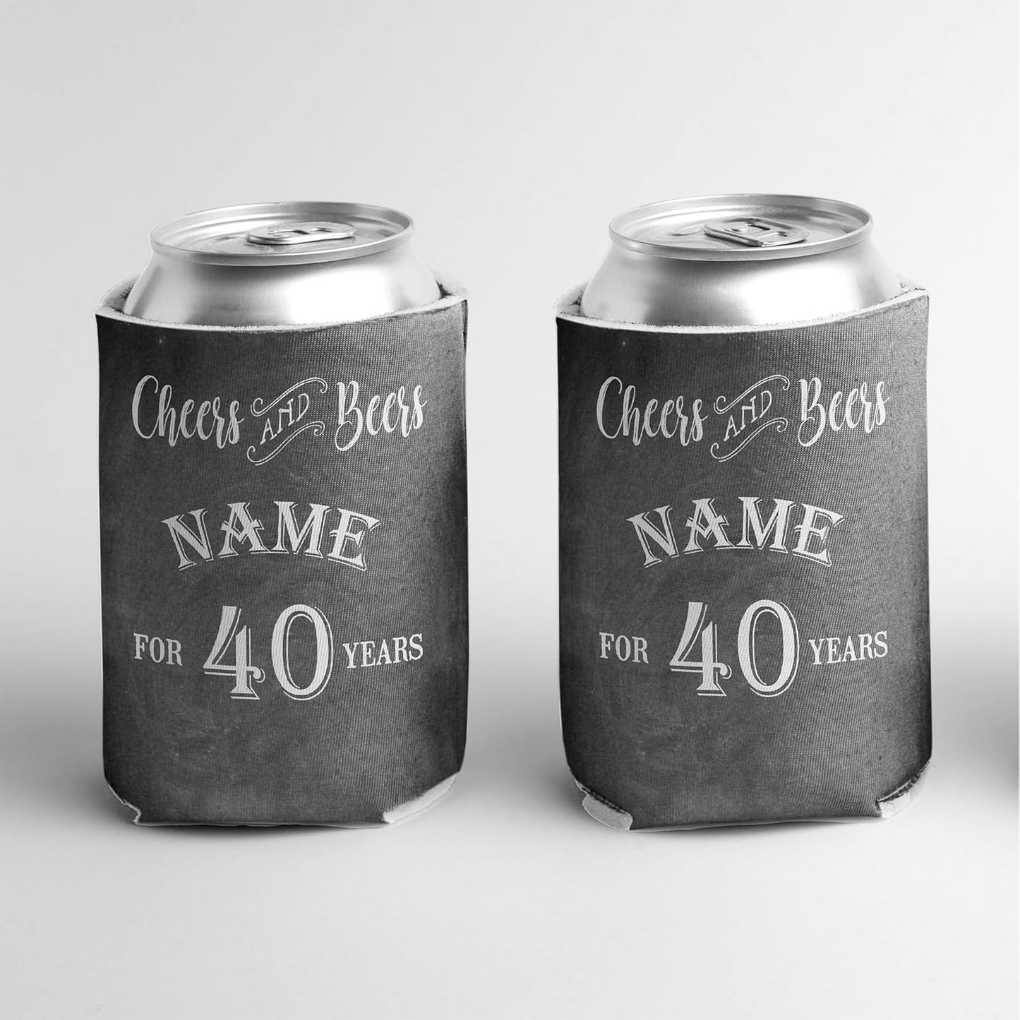 Custom Birthday Can Coolers, Cheers and Beers