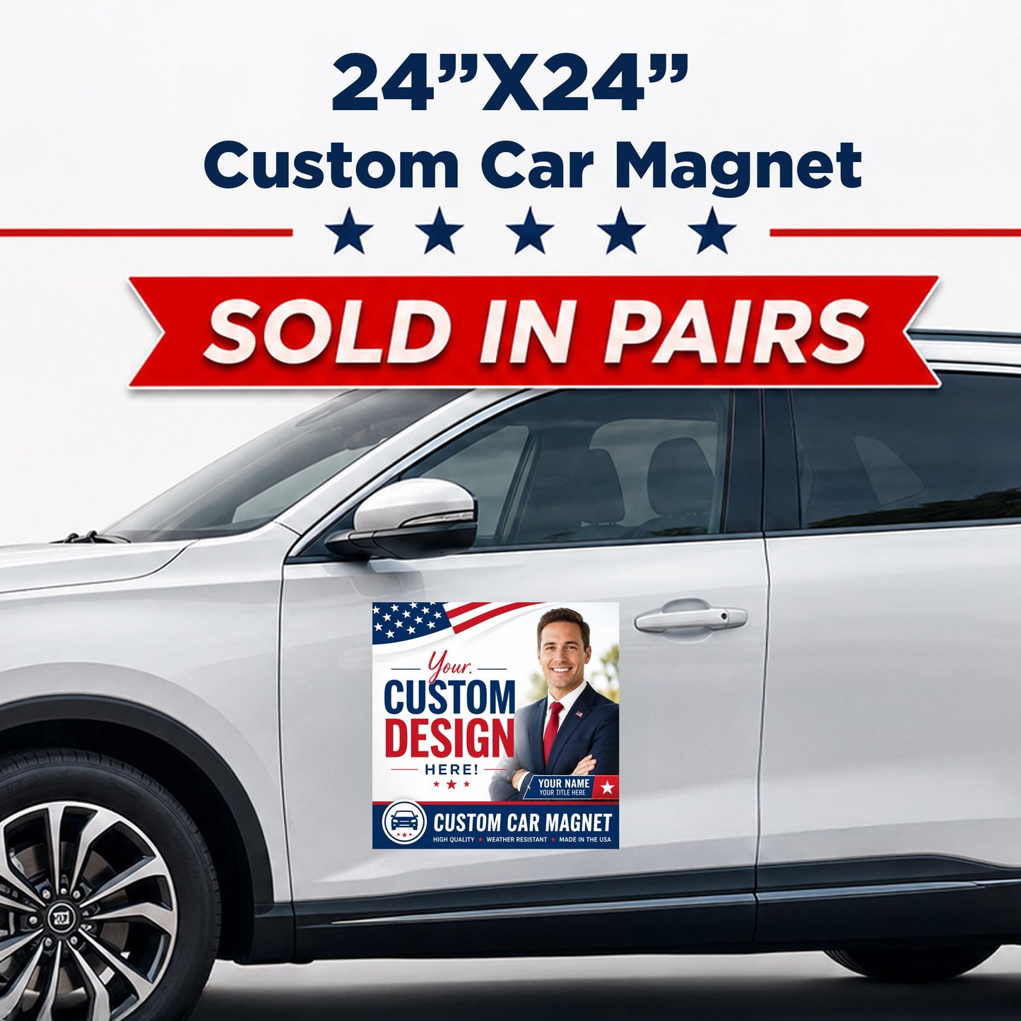 Custom Car Magnet (Pair) 24"x24"