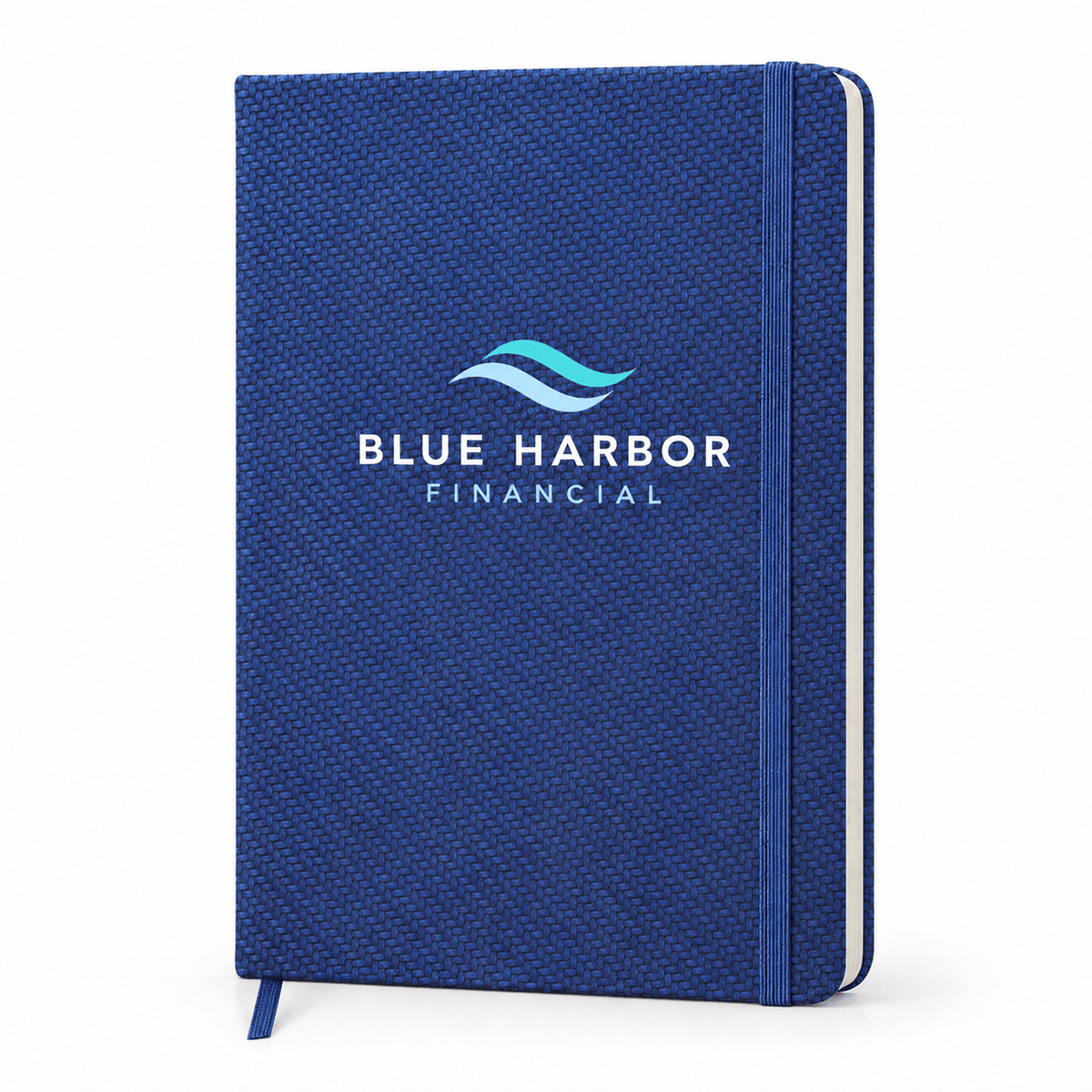 Custom Logo Textured Hardcover Notebook - Arco A5 Knit
