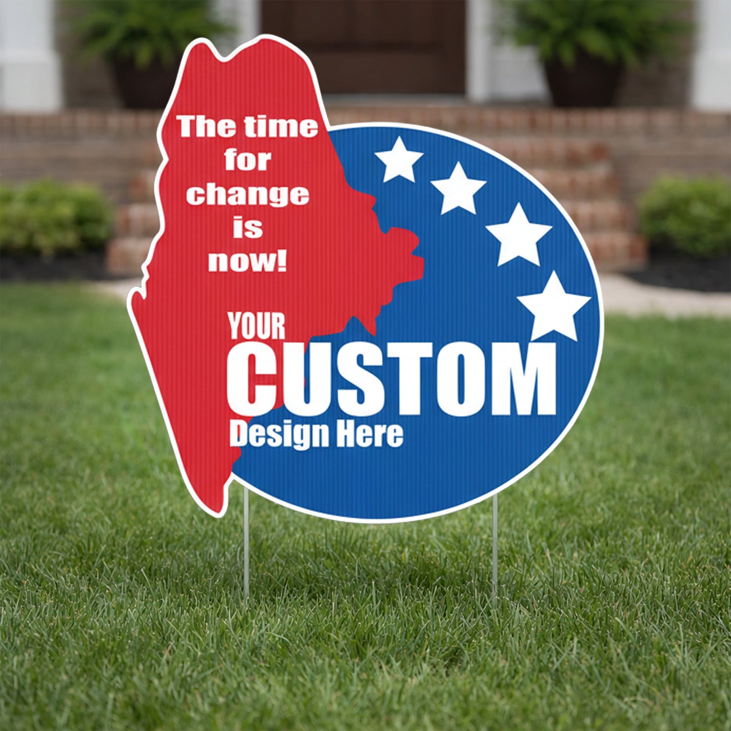 Custom - Maine - State Shaped Yard Signs