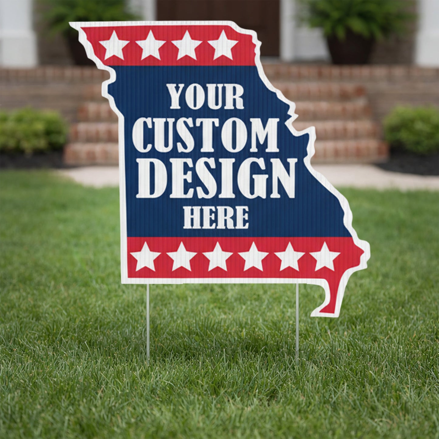 Custom - Missouri - State Shaped Yard Sign