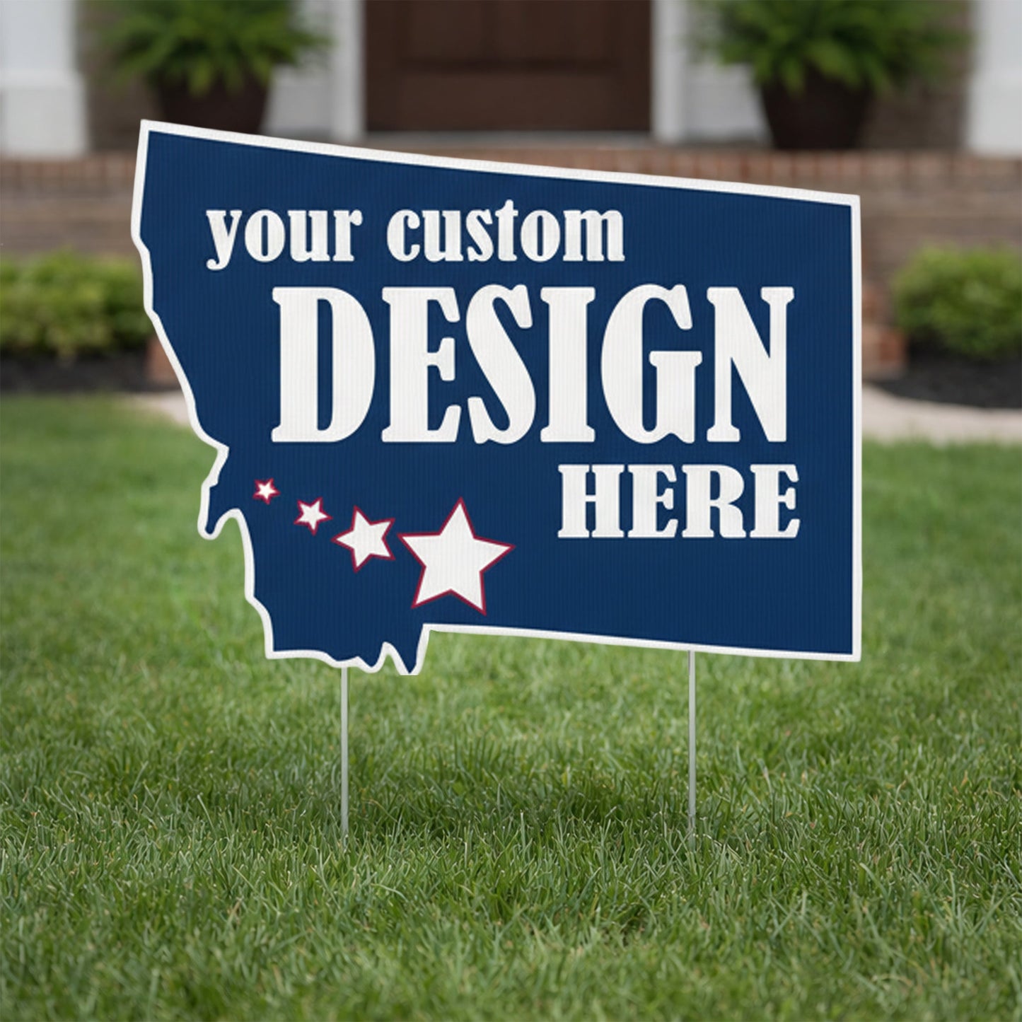 Custom - Montana - State Shaped Yard Sign