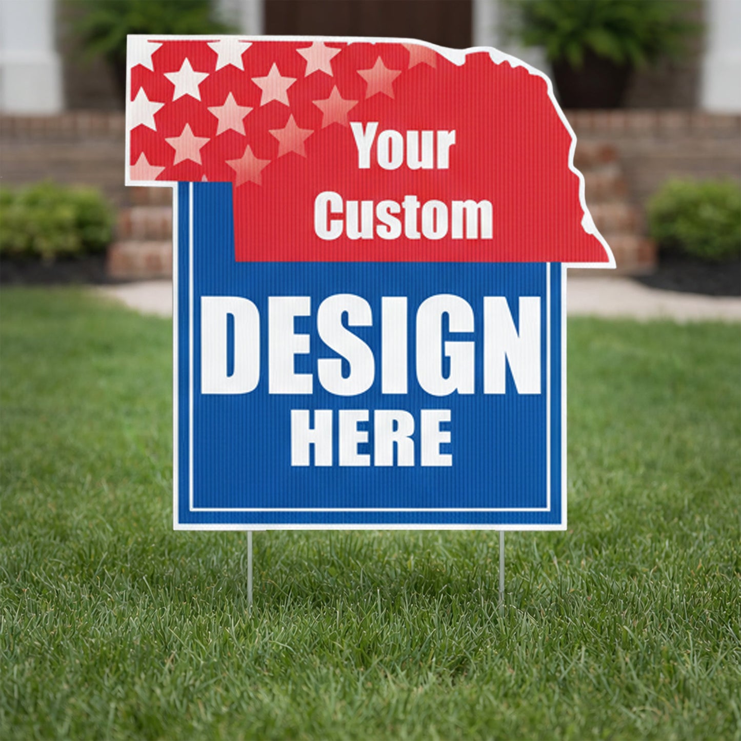 Custom - Nebraska - State Shaped Yard Sign