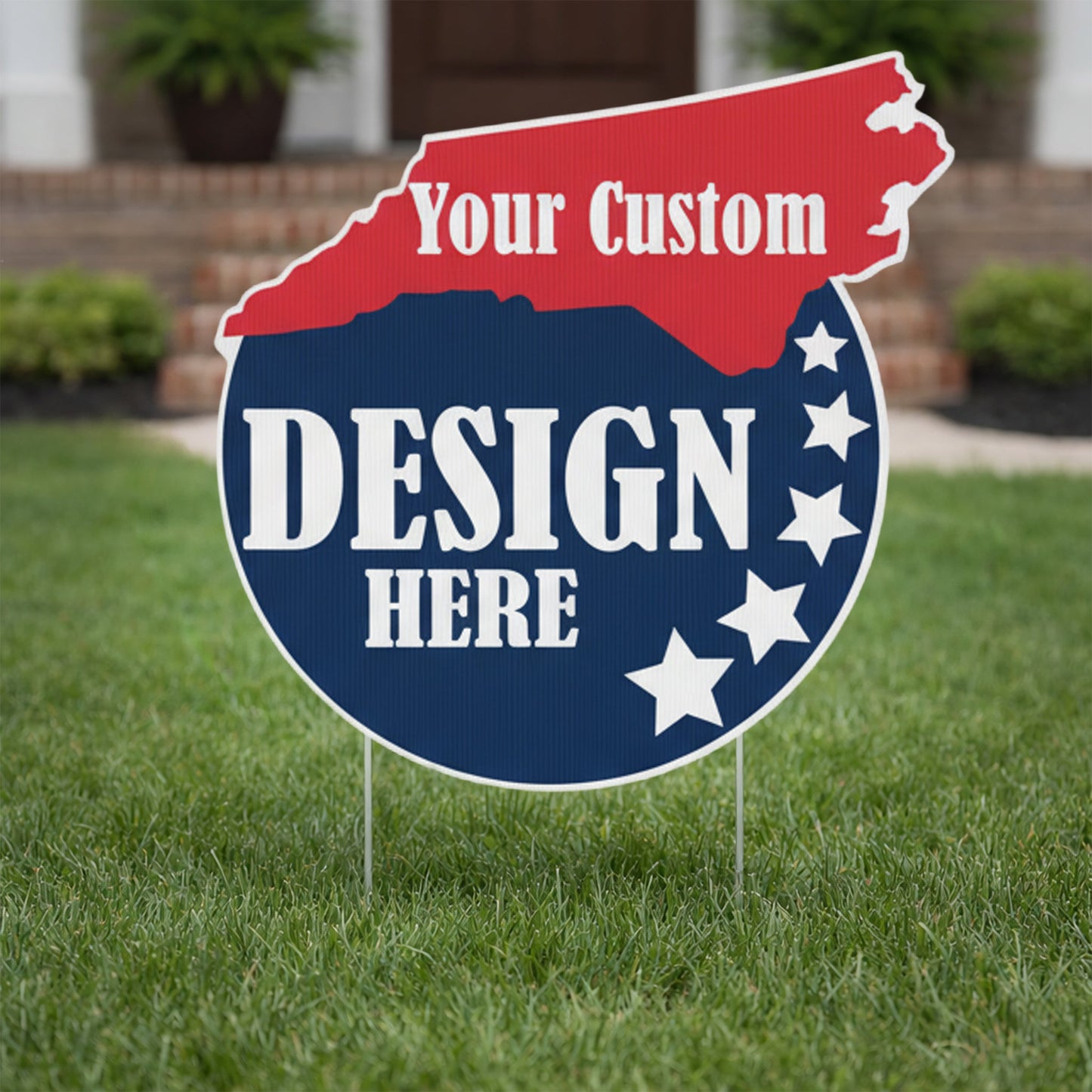 Custom - North Carolina - State Shaped Yard Sign