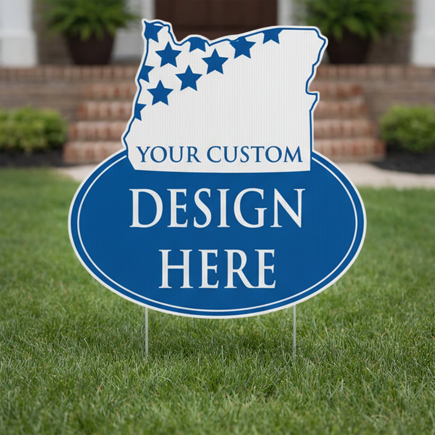 Custom - Oregon - State Shaped Yard Sign