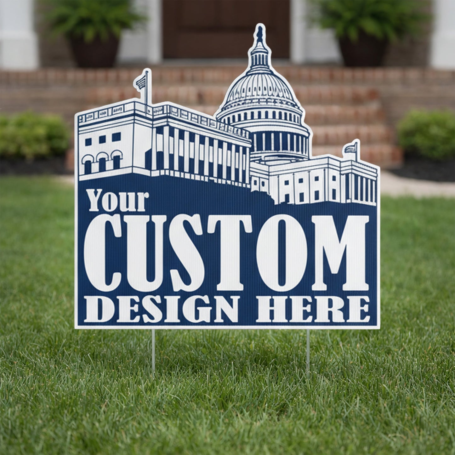 Custom Washington D.C. Shaped Yard Sign