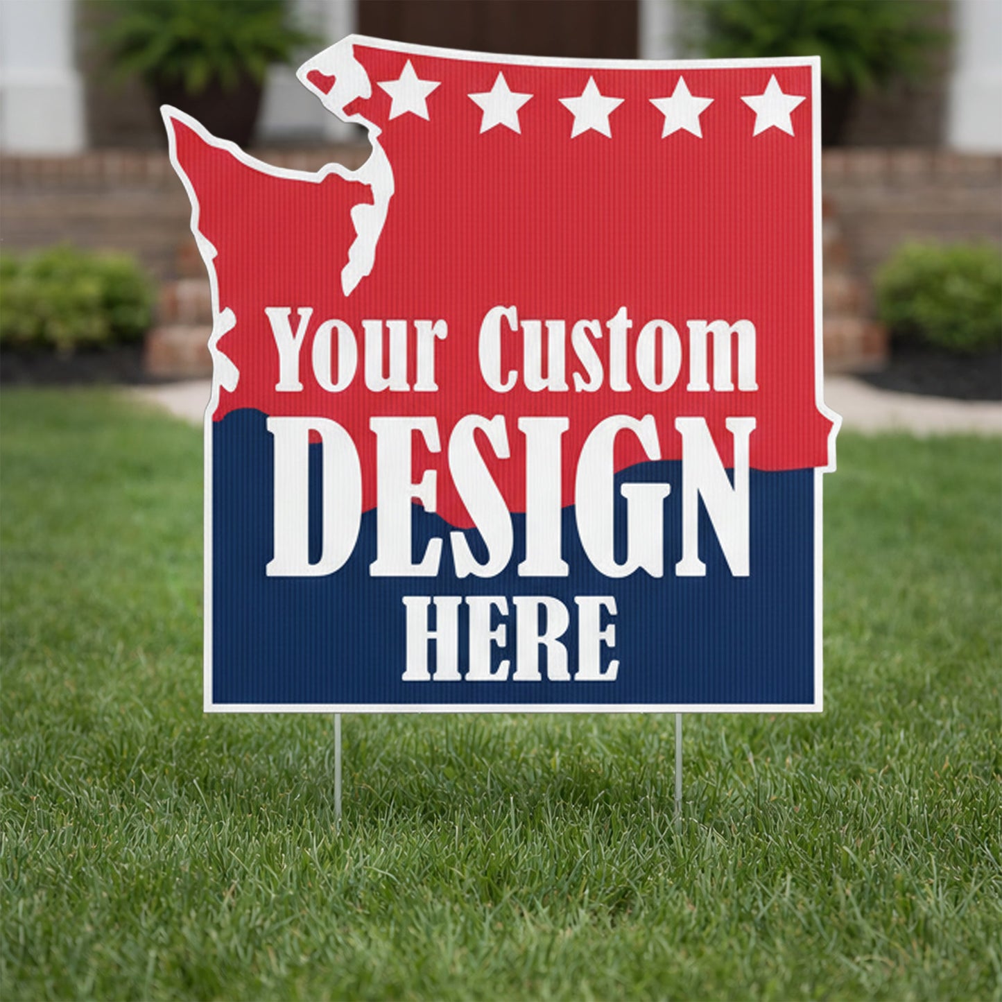 Custom - Washington - State Shaped Yard Sign