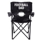 Football Dad Black Folding Camping Chair