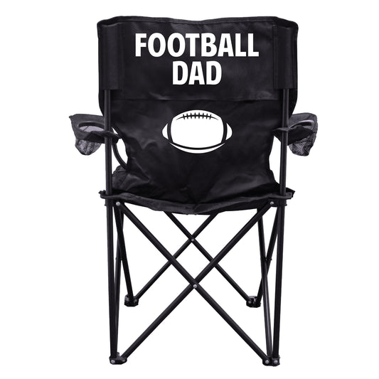 Football Dad Black Folding Camping Chair