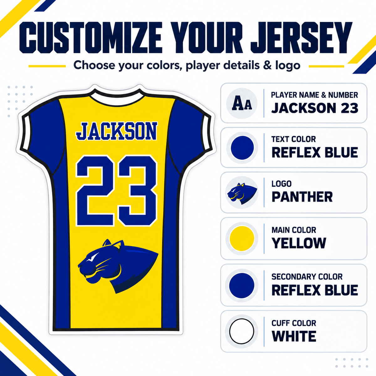 Football Jersey Yard Signs - One Sided