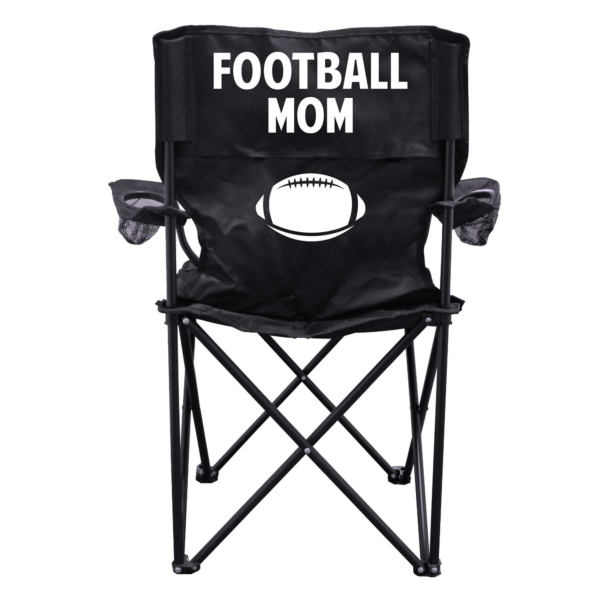 soccer mom tent chair Football Mom Black Folding Camping Chair