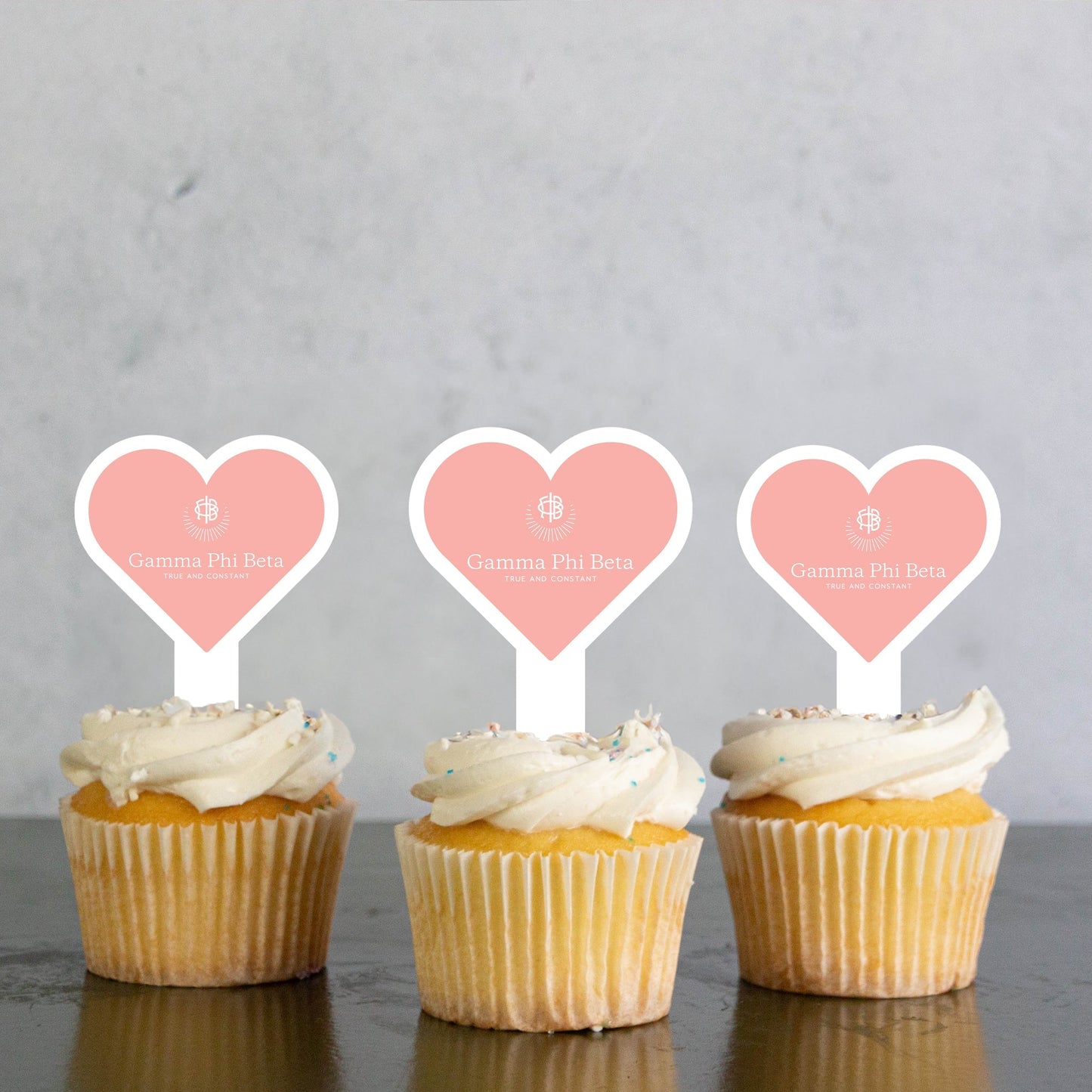 Gamma Phi Beta Cupcake Toppers