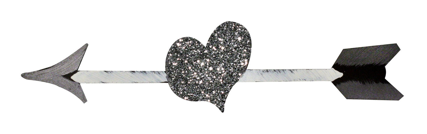 Hand Painted Arrow with Heart Wall Art