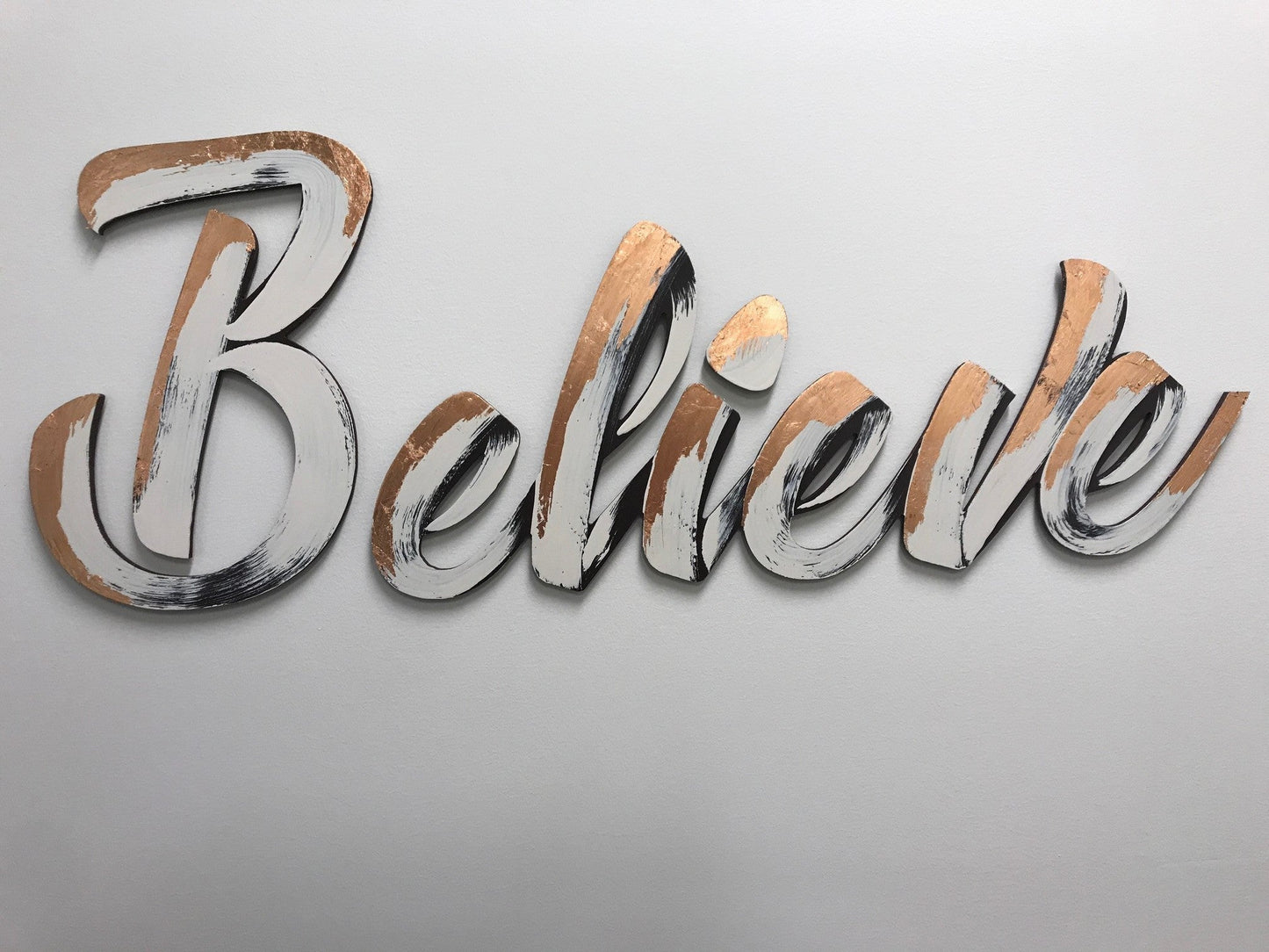 Hand - Painted Believe Wall Word