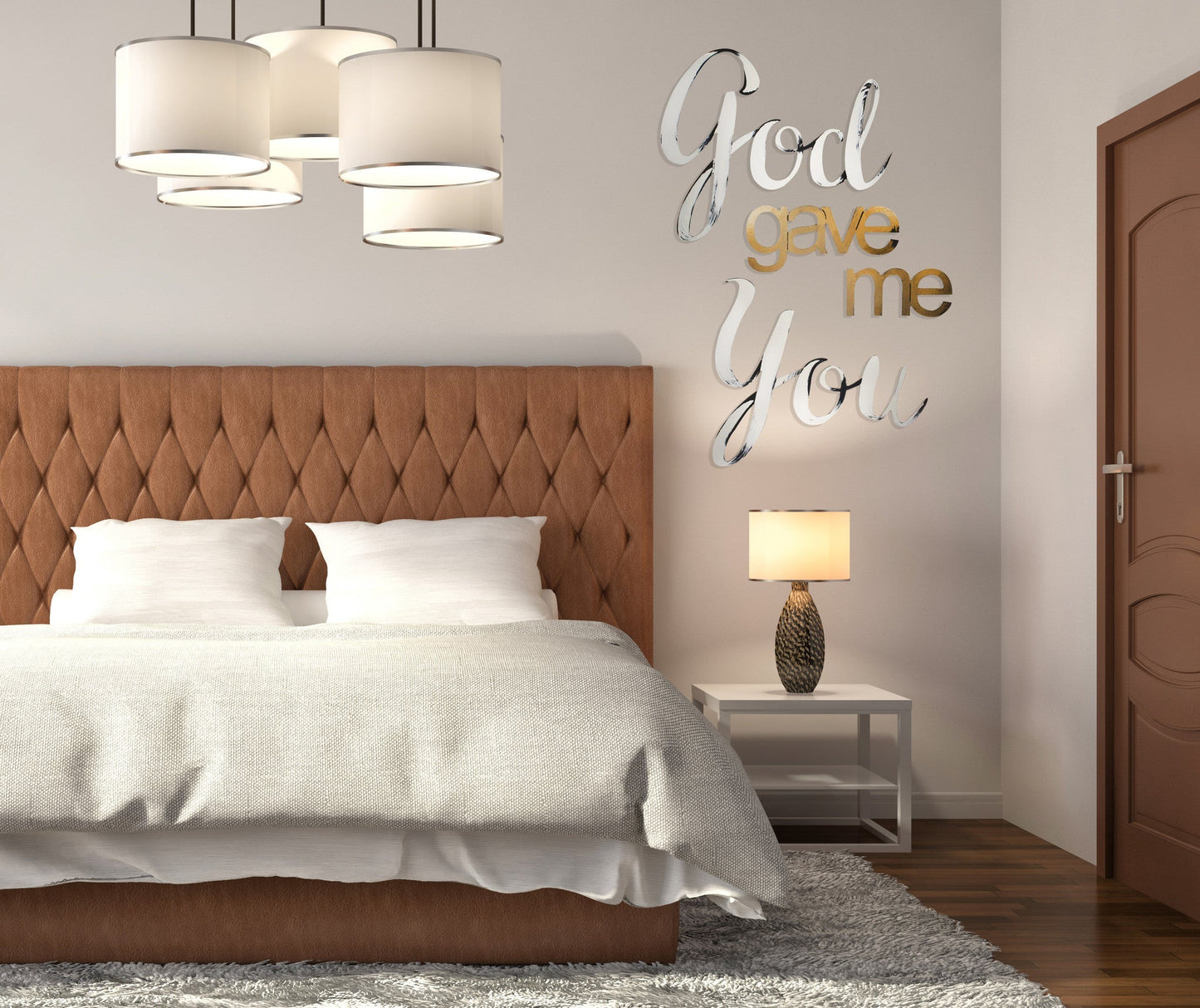 Hand Painted God Gave Me You Wall Quote