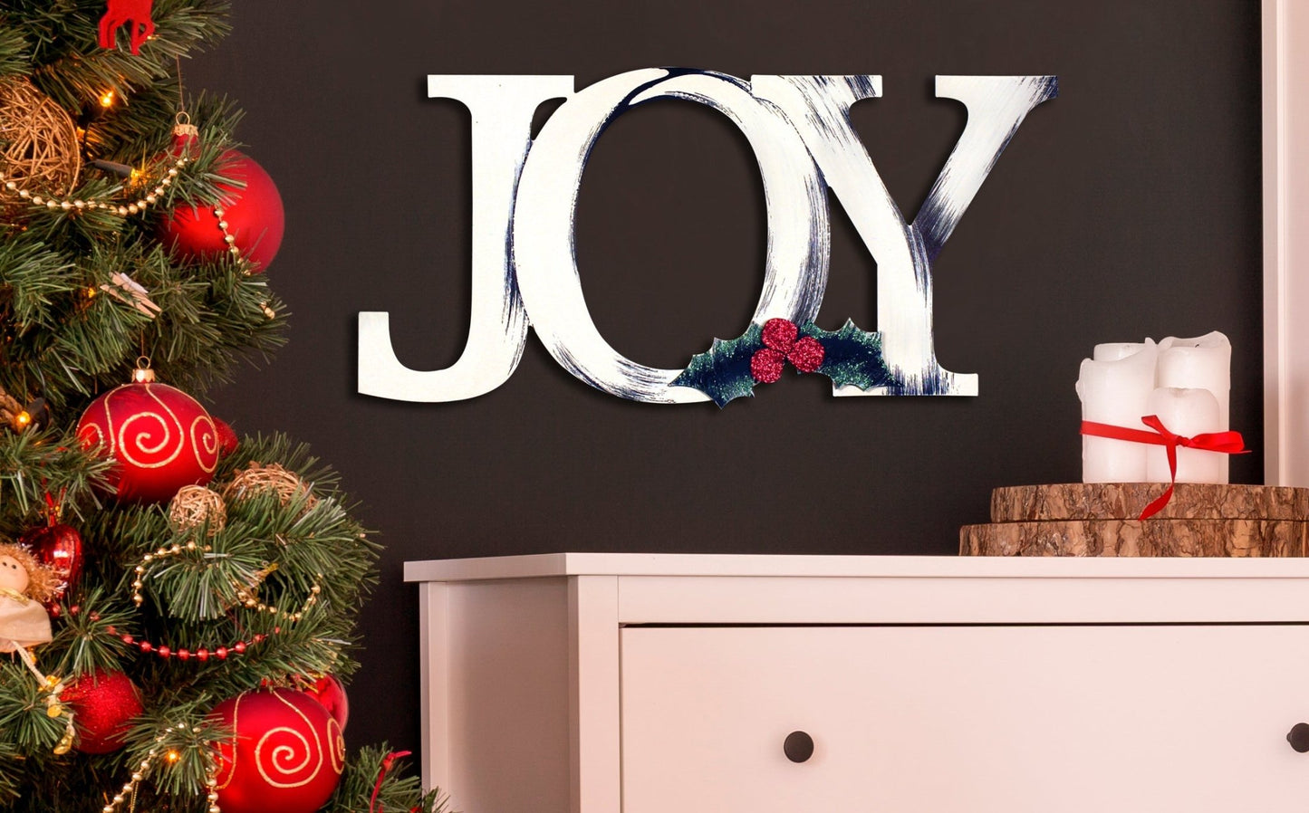 Hand Painted Joy Wall Decoration