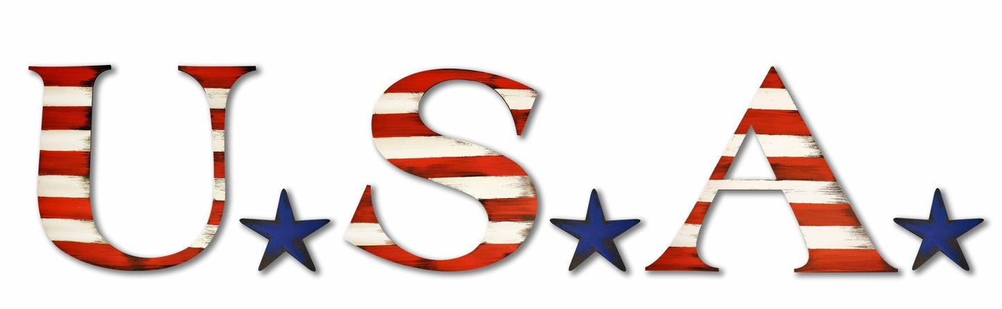 Hand Painted USA Wall Decor