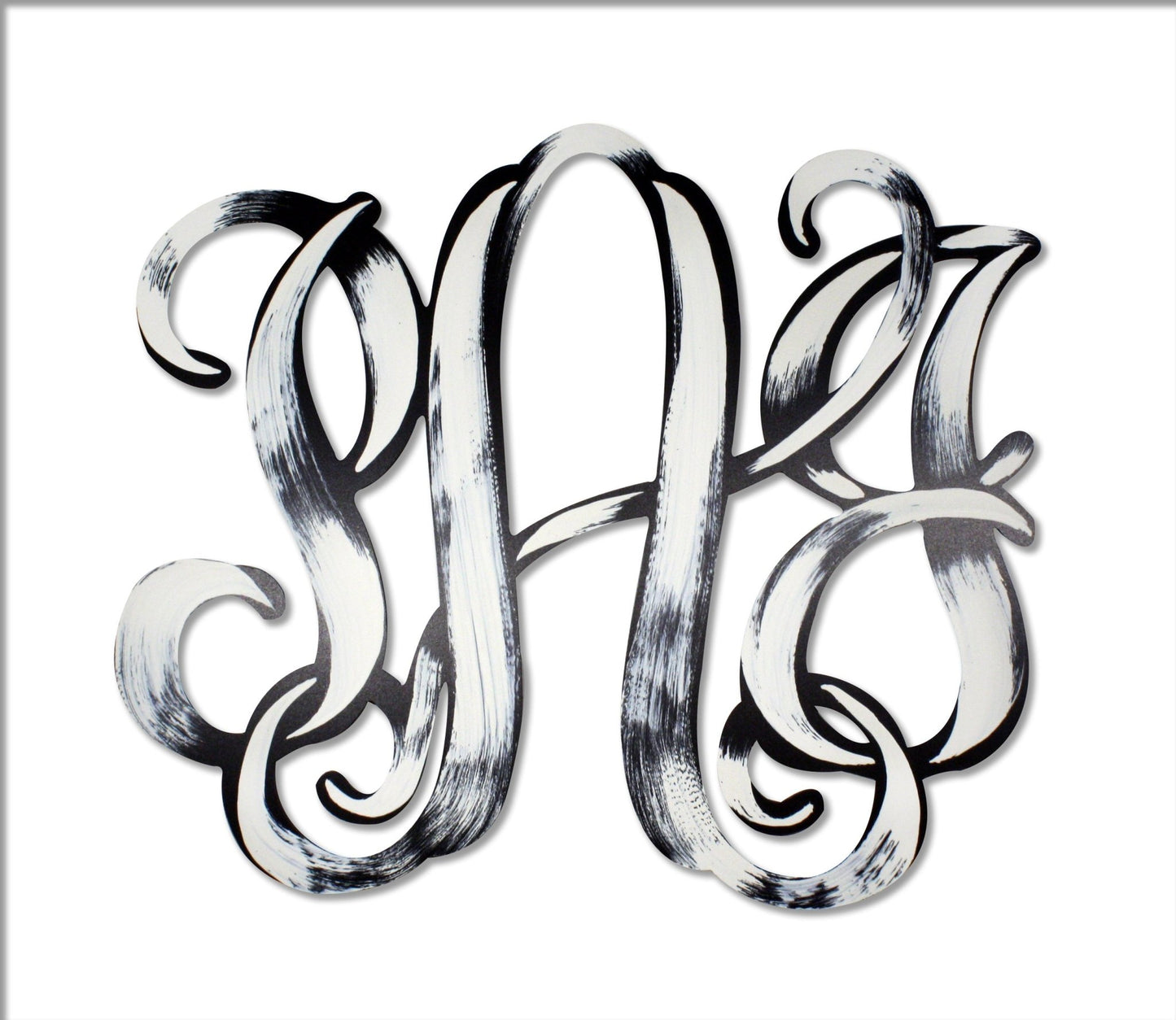 Hand Painted Vine Monogram Letters Wall Art