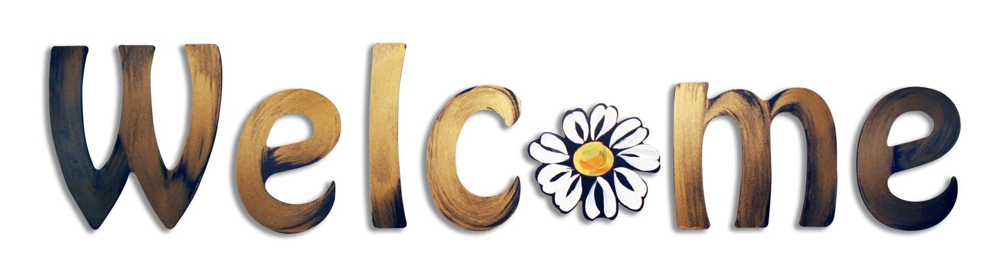 Hand Painted Welcome Wall Word
