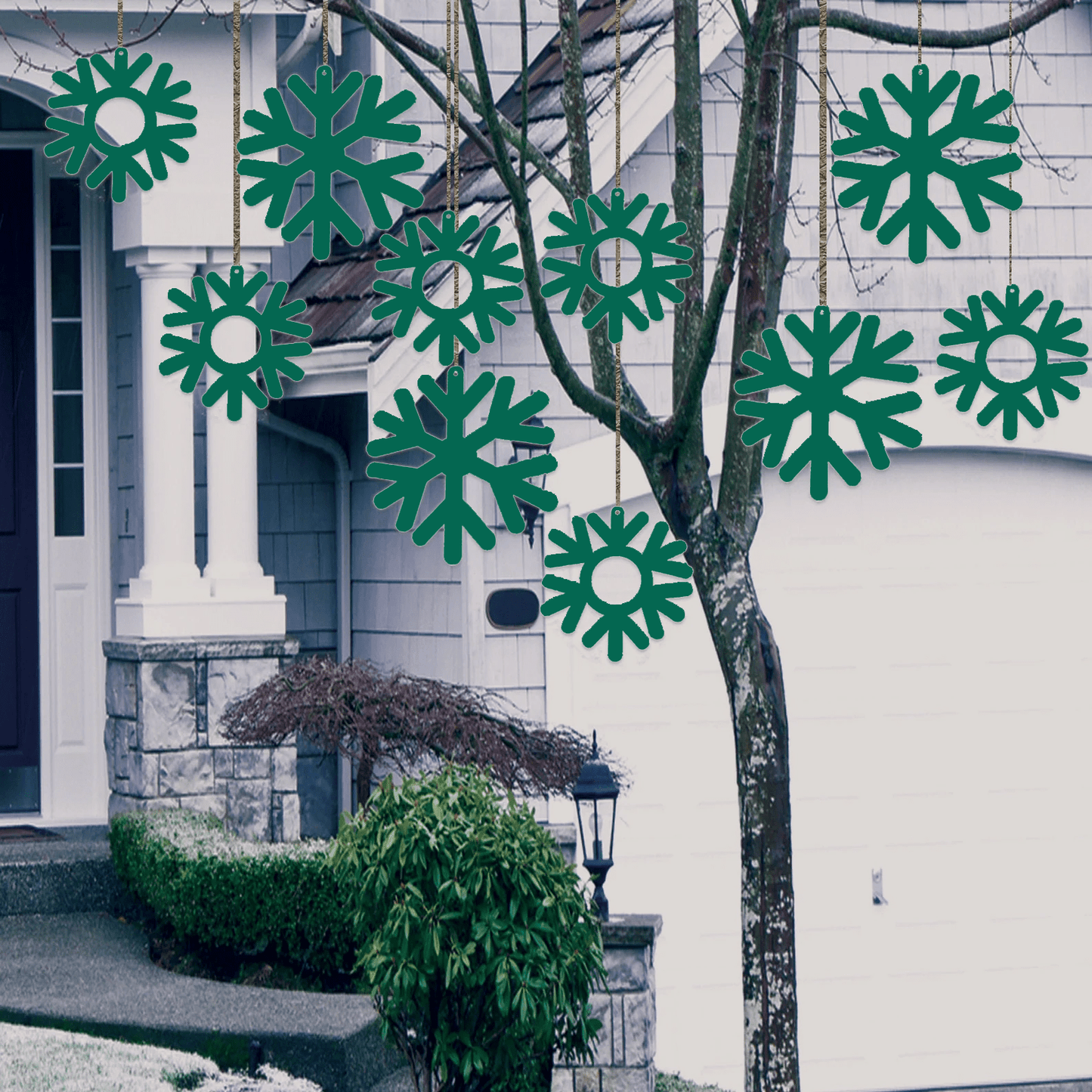 Hanging Snowflakes Decoration | Set of 10
