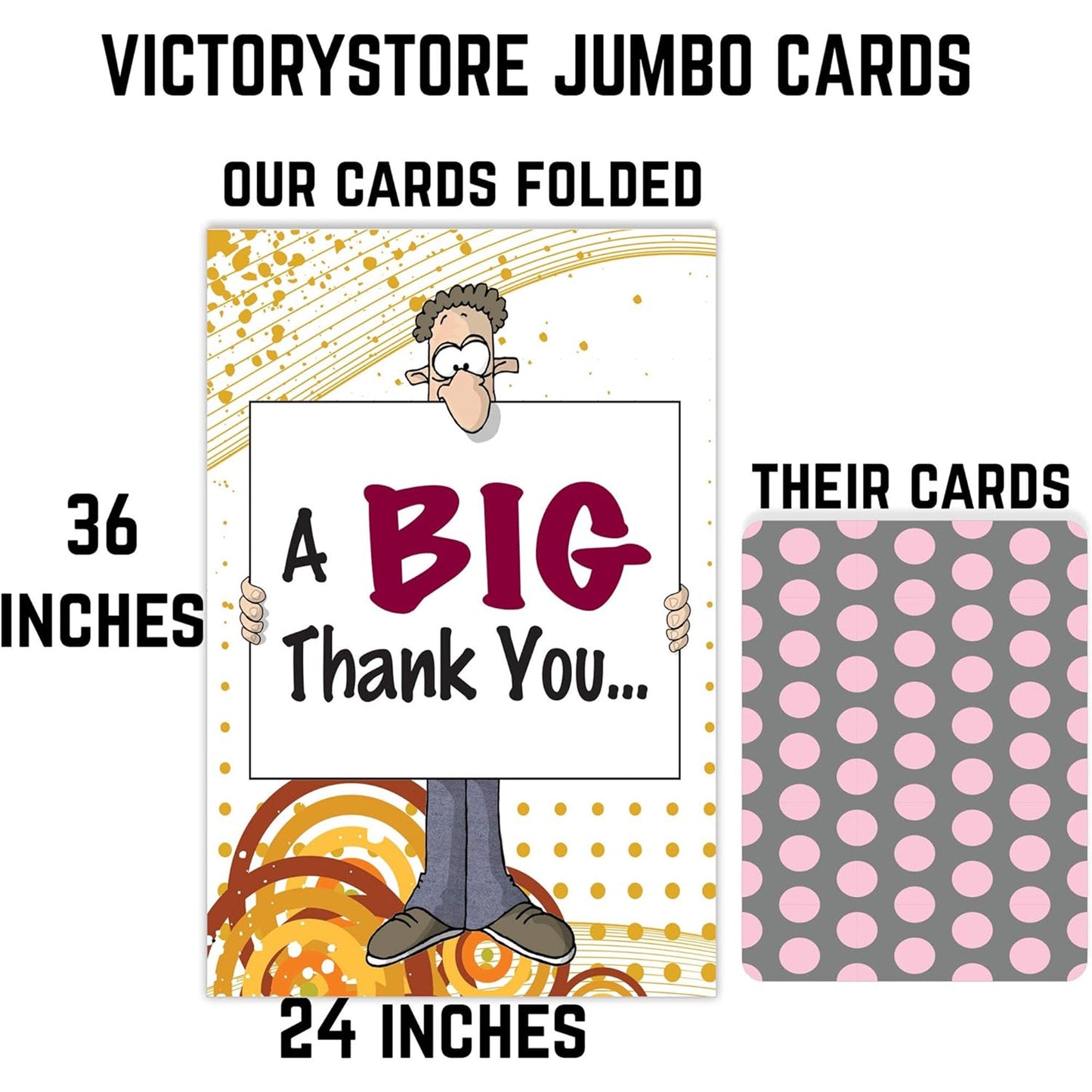 Jumbo Thank You Card - Big Nose Comic Design