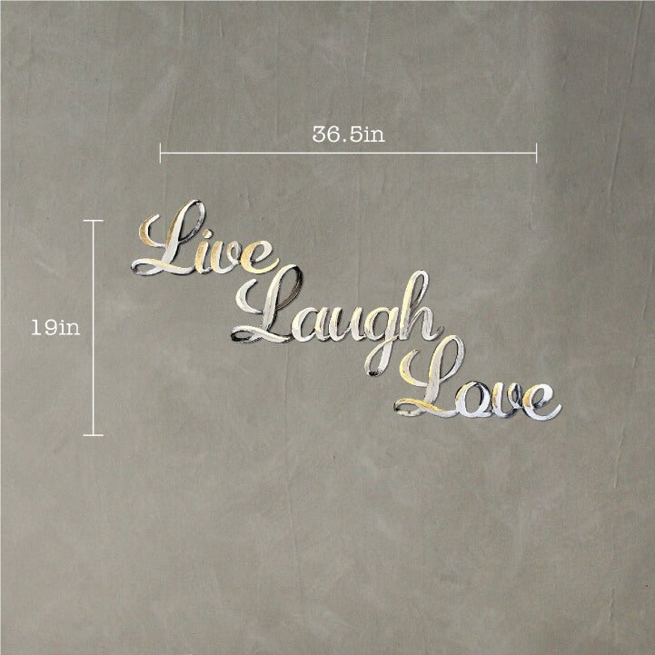 Live Laugh Love Script Hand Painted Wall Quote