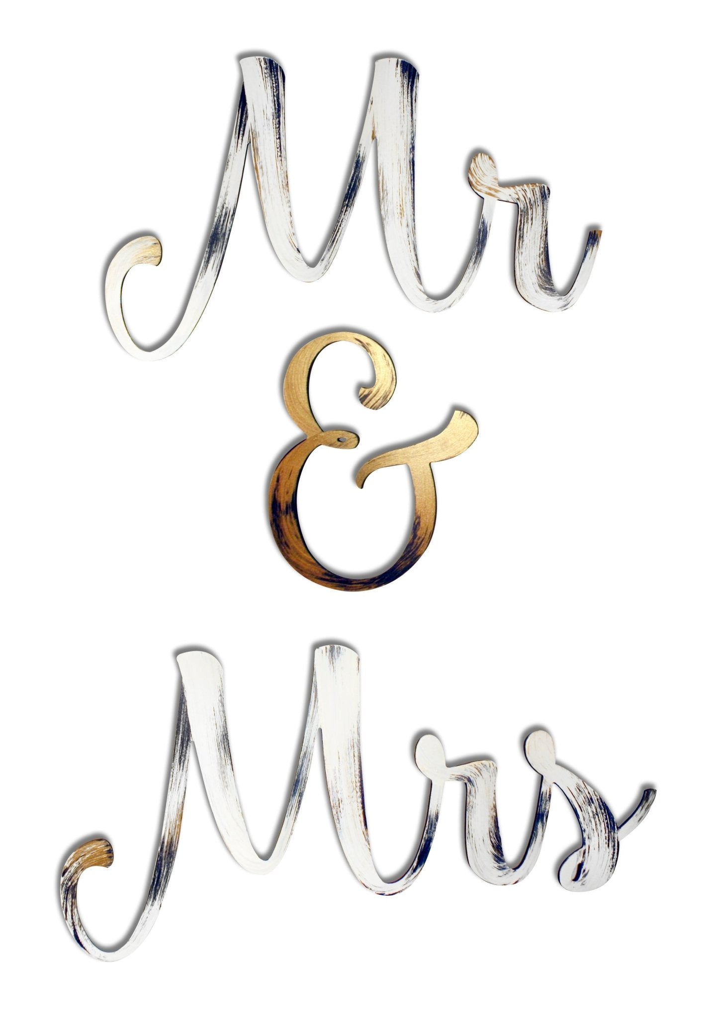 Mr & Mrs Hand Painted Wall Decor