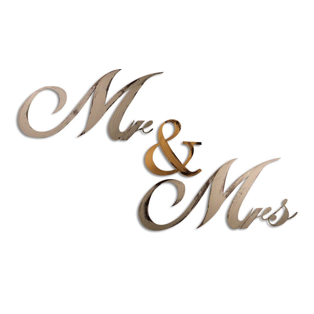 Mr & Mrs Script Wall Decor