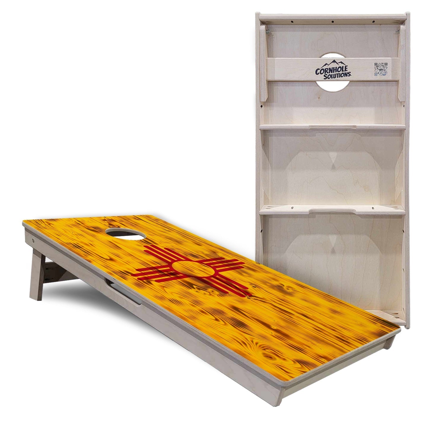 New Mexico Flag Cornhole Boards - Professional Tournament Series